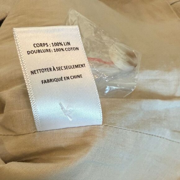 Astr The Label Natural Black Linen Striped Vest size Large NWT - Picture 7 of 10